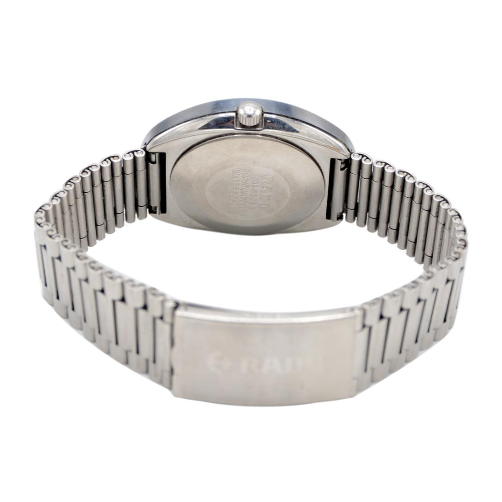 Rado Diastar Classic Silver & Black Metal Watch – Elegant Design