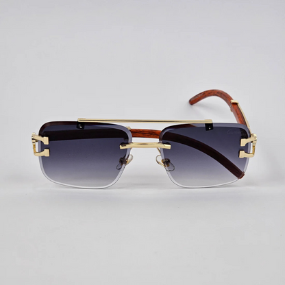 Cartier Luxury Rimless Lion-Inspired Glasses