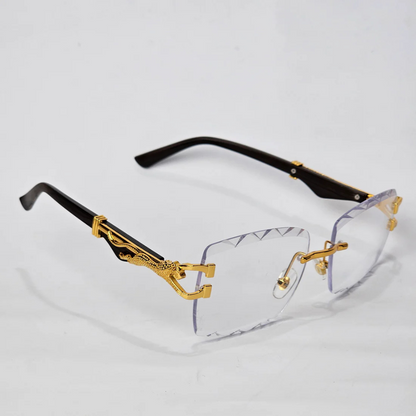Elegant Rimless Transparent Bling Glasses