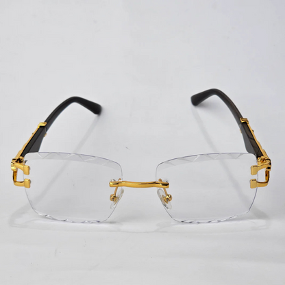 Elegant Rimless Transparent Bling Glasses