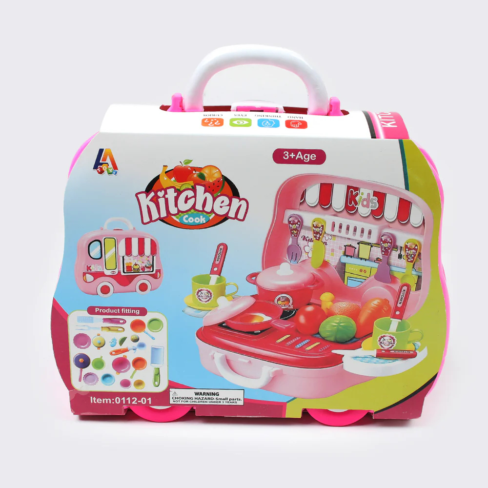 Children’s Luxury Kitchen Set – Lights & Complete Cookware Accessories