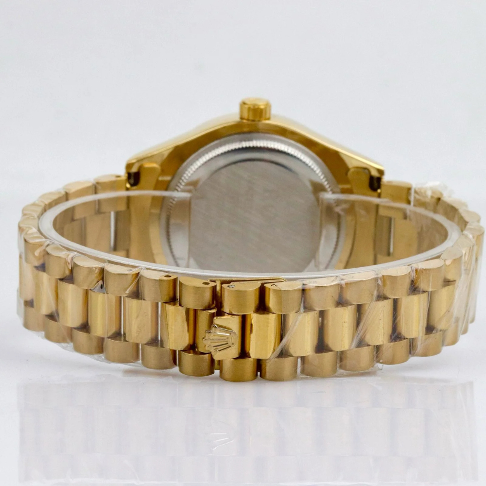 RLX Chain Watch – Dual Analogue & Digital Display in Silver, Gold & White