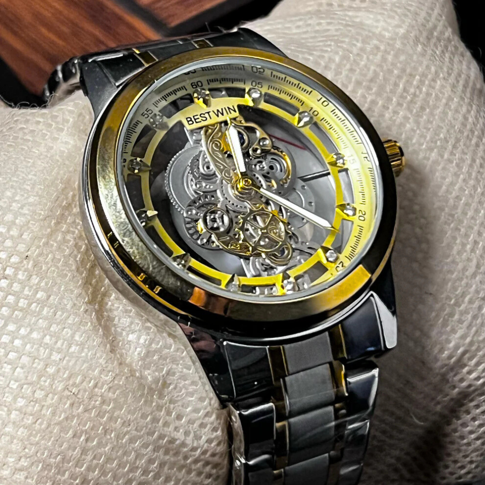 BestWin Luxury Stainless Steel Watch – Elegant & Timeless Design for Men