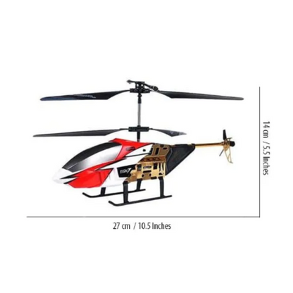 Rechargeable RC Helicopter 2-Channel Remote Control Toy in Red