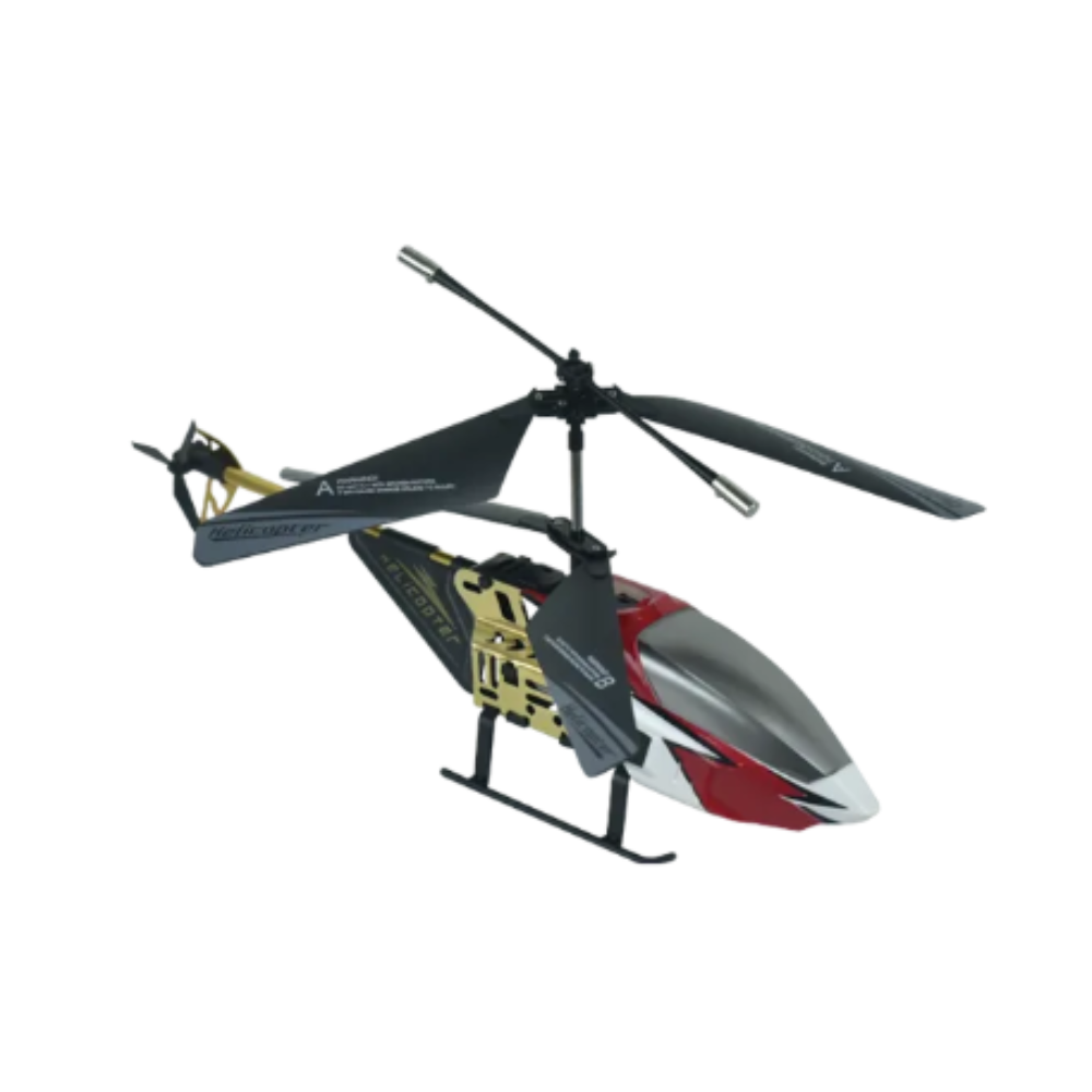Rechargeable RC Helicopter 2-Channel Remote Control Toy in Red
