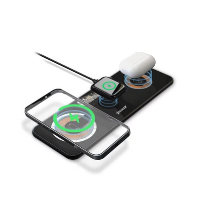 X Power 3-in-1 Fast Wireless Charger – Black
