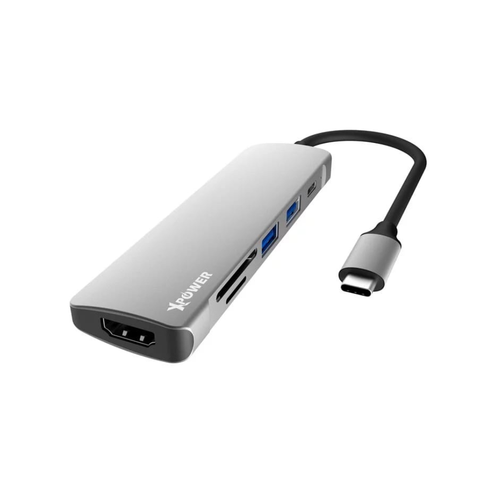 Power HU6H 6-in-1 PD Hub 52W – Official Grey Model