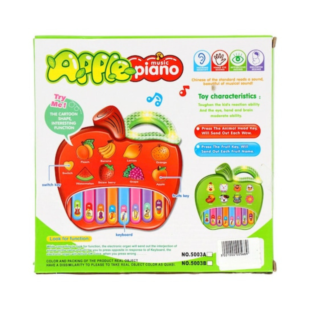 Apple-Shaped Musical Piano Toy for Kids