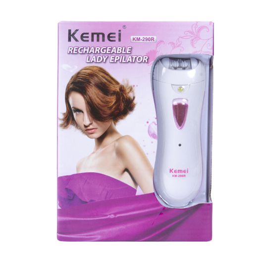 Kemei KM-290R Mini Rechargeable Hair Remover – Washable & Portable