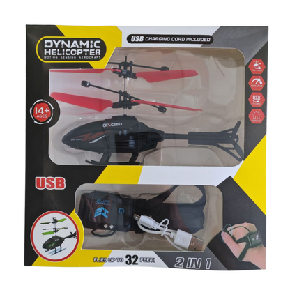 Hand-Sensor Controlled Dynamic Helicopter