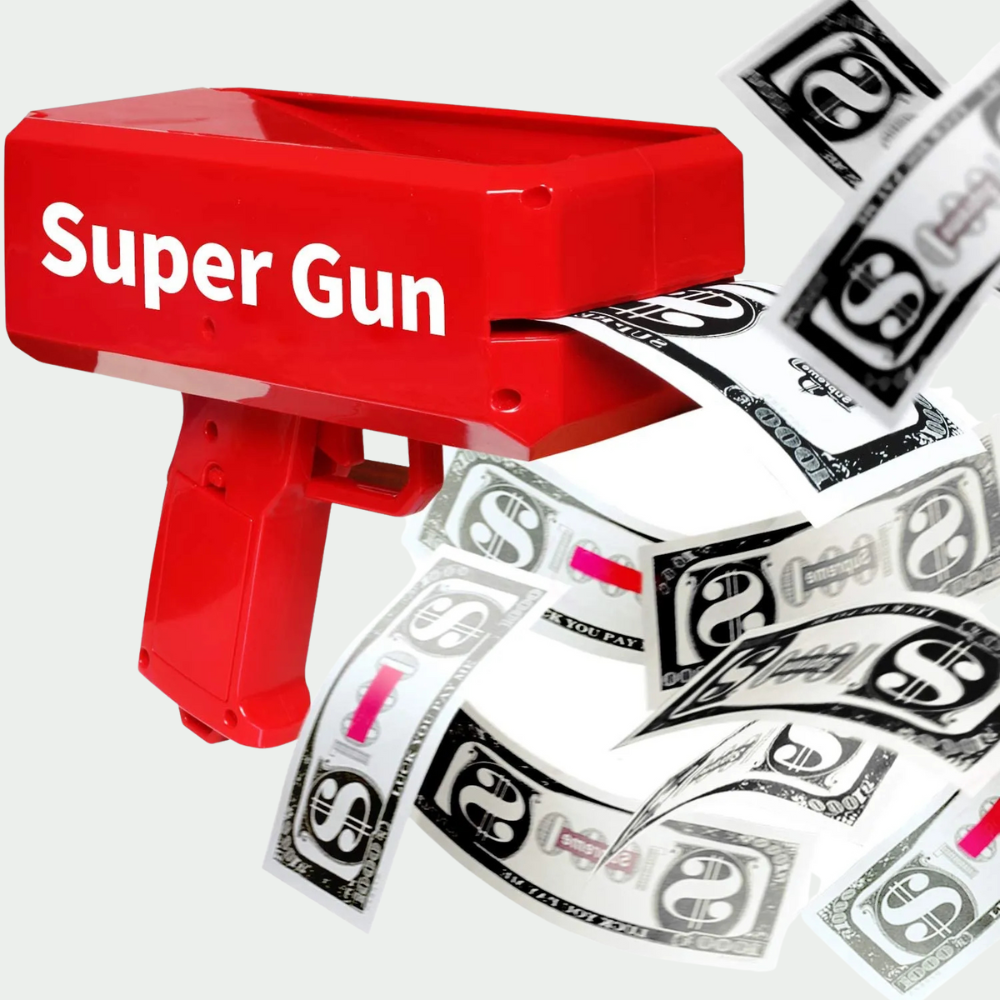 Super Fun Money Shooting Gun – Battery Operated Toy