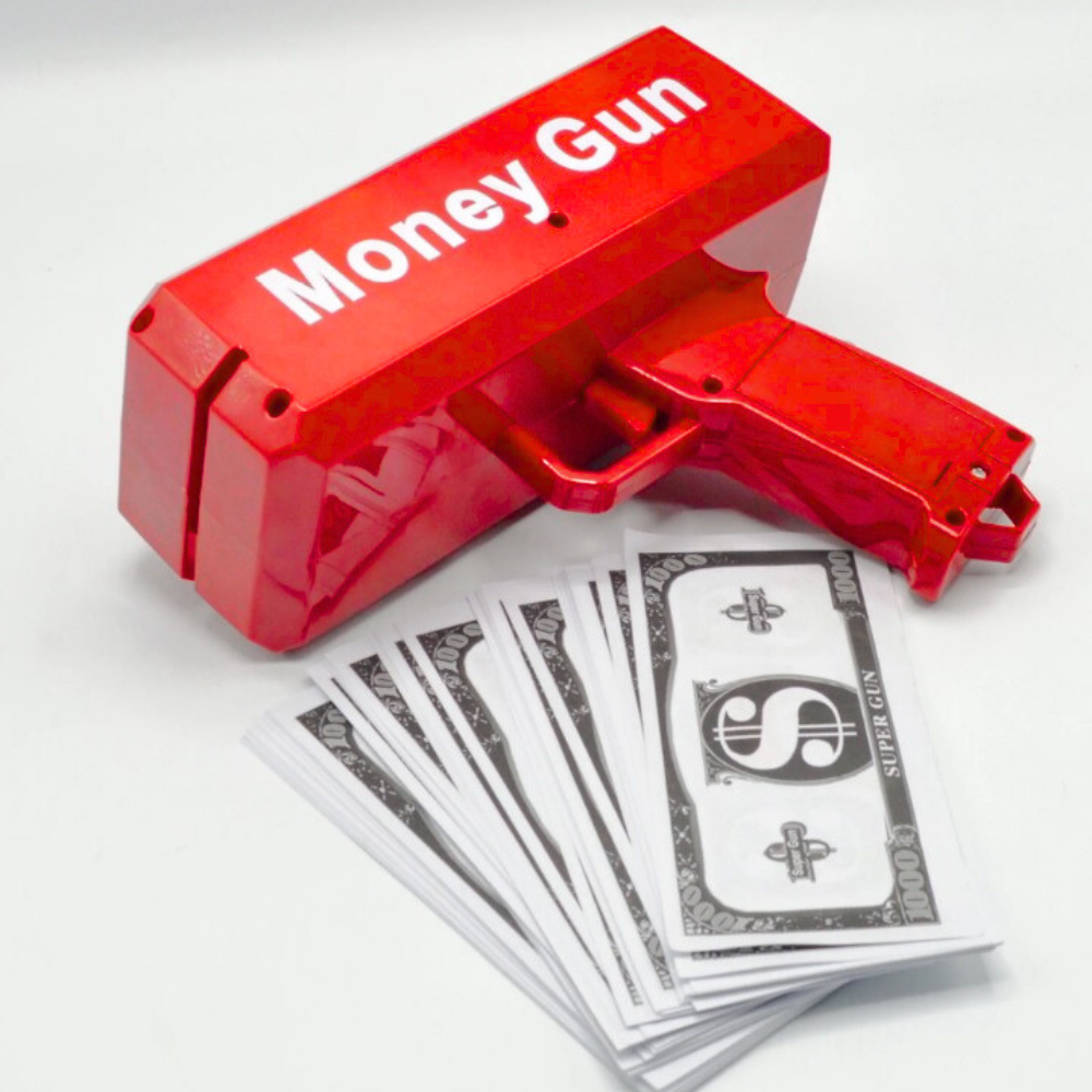 Super Fun Money Shooting Gun – Battery Operated Toy